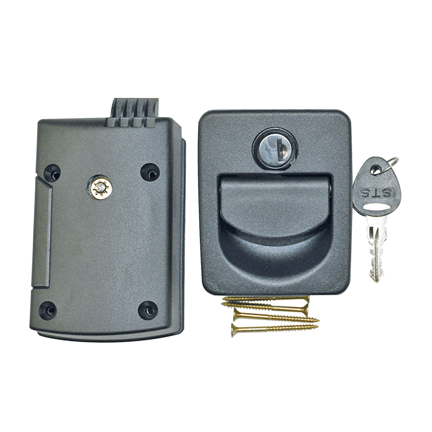 Lås för 35 mm dörr. Svart