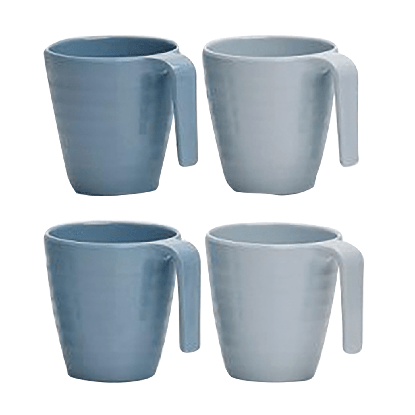 Melaminmuggar Shades of blue. 4-pack.